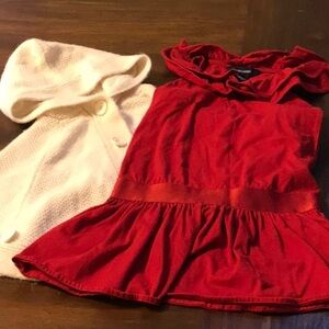 Ralph Lauren Dress & Guess Poncho Sweater, size 4